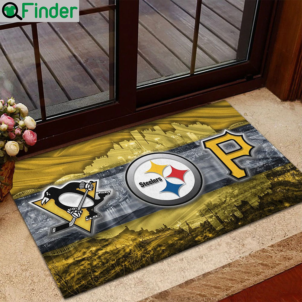 Pittsburgh Sports Teams Doormat - Q-Finder Trending Design T Shirt