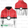 Pokeball catch pokemon unisex 3D hoodie for fans