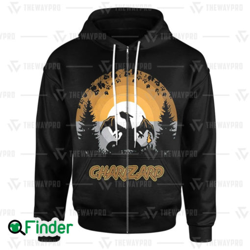 Pokemon Charizard pokemon starter fire type of Kanto 3D zip Hoodie