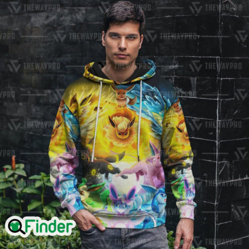 Pokemon Eevee Rainbow Eeveelutions 3D hoodie 2