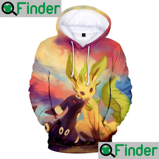 Pokemon Eevee evolution Umbreon Leafeon unisex Hoodie