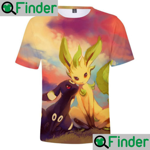 Pokemon Eevee evolution Umbreon Leafeon unisex Shirt