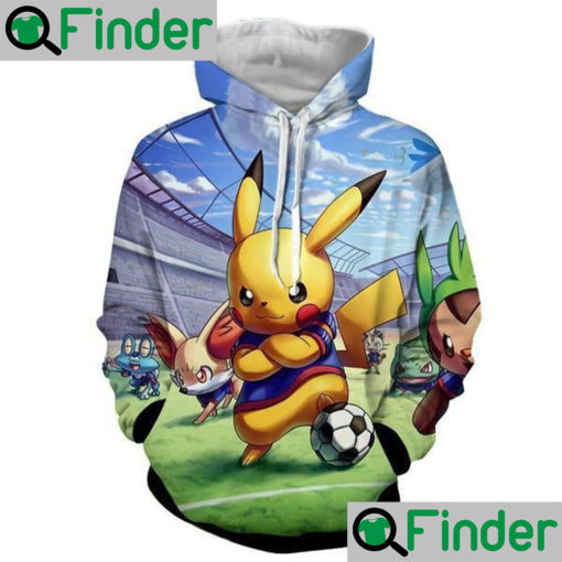 Pokemon Pikachu Football unisex Hoodie for fans