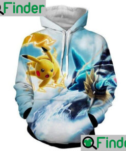 Pokemon Pikachu VS Lucario unisex hoodie for fans