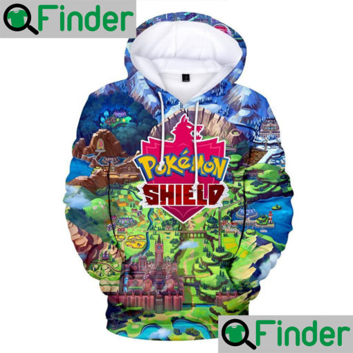 Pokemon shield galar map hoodie