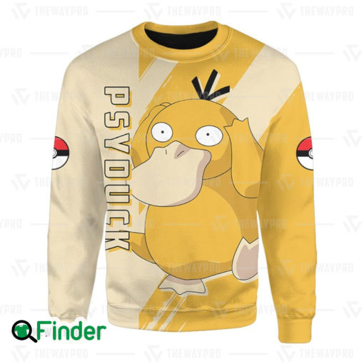 Psyduck pokemon water type of Kanto 3D Sweatshirt
