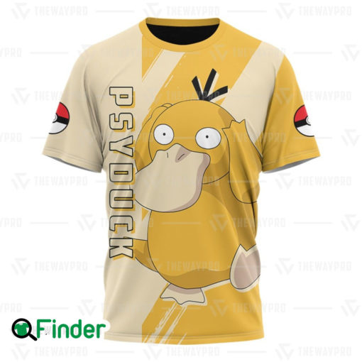 Psyduck pokemon water type of Kanto 3D T shirt