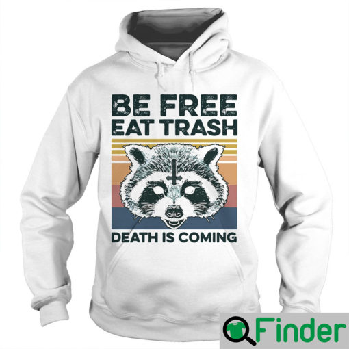 Raccoon Be Free Eat Trash Death Is Coming Vintage Hoodie