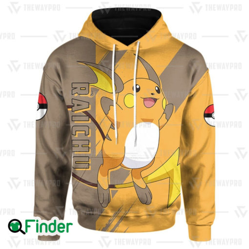 Raichu pokemon Electric type of kanto 3D hoodie 1