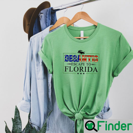 Ron Desantis Escape To Florida Open Lockdown Libs Tour T Shirt Copy 3