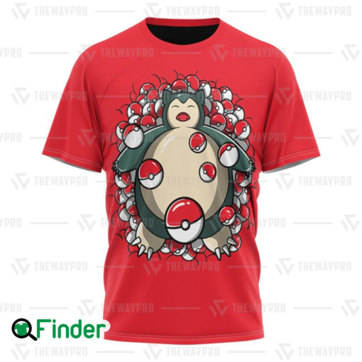 Snorlax sleep pokemon normal type of kanto 3D T shirt