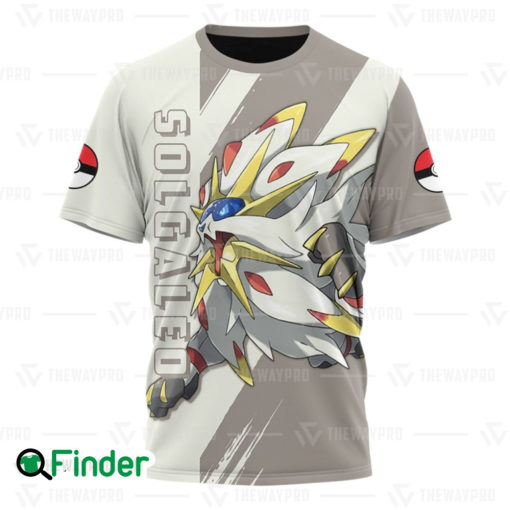 Solgaleo Legendary pokemon dual type steel psychic of alola 3D T shirt