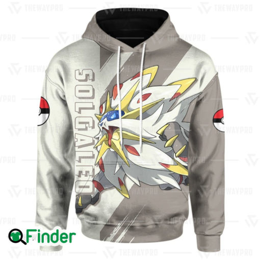 Solgaleo Legendary pokemon dual type steel psychic of alola 3D hoodie 1