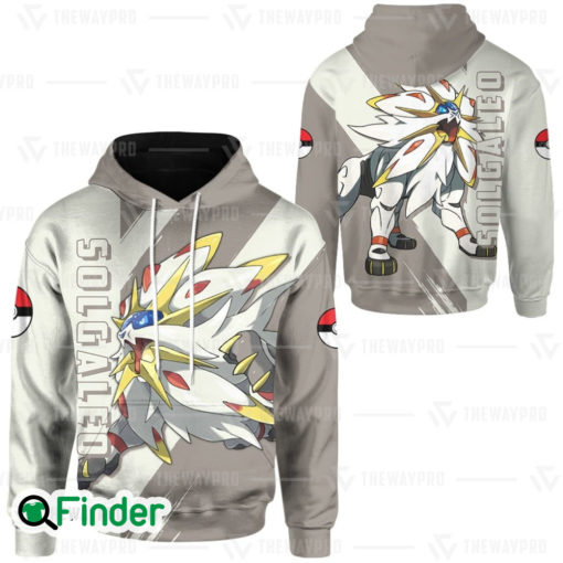 Solgaleo Legendary pokemon dual type steel psychic of alola 3D hoodie