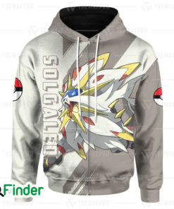 Solgaleo Legendary pokemon dual type steel psychic of alola 3D zip hoodie