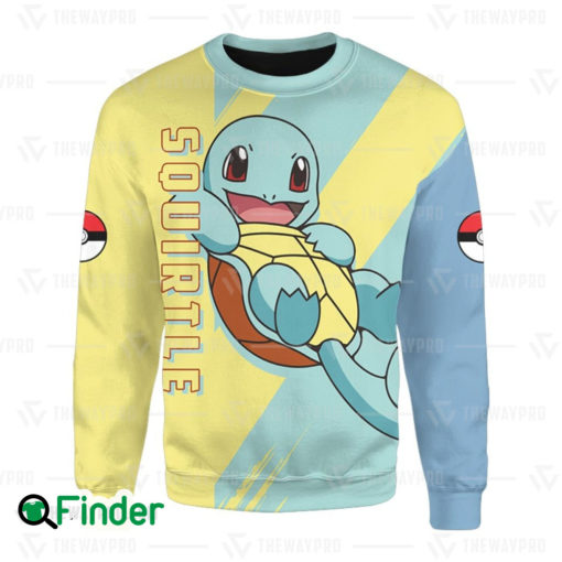 Squirtle starter pokemon water type of kanto 3D Sweatshirt