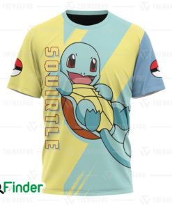 Squirtle starter pokemon water type of kanto 3D T shirt