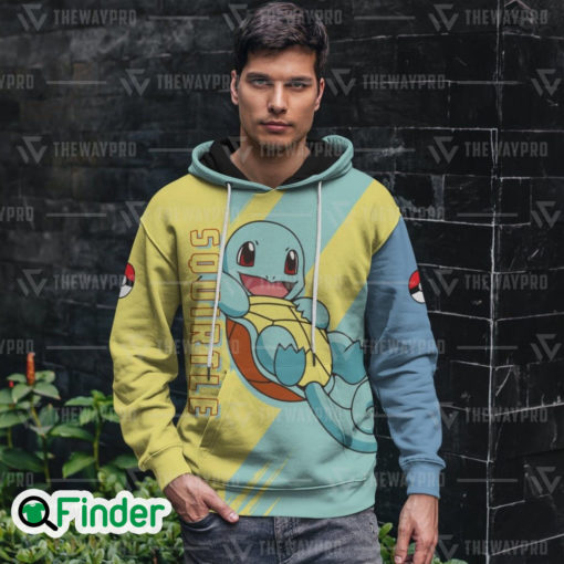 Squirtle starter pokemon water type of kanto 3D hoodie 2