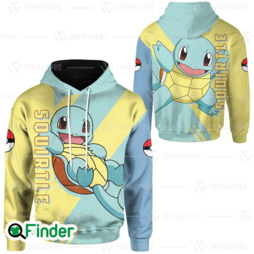 Squirtle starter pokemon water type of kanto 3D hoodie