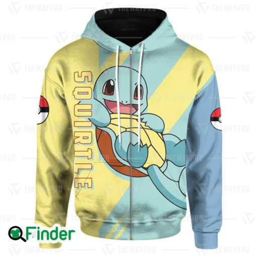 Squirtle starter pokemon water type of kanto 3D zip hoodie