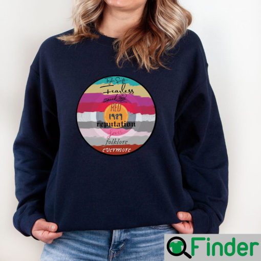 Taylors Album Retro CDs Record Sweatshirt Gift For Swiftie 1