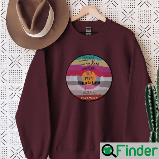 Taylors Album Retro CDs Record Sweatshirt Gift For Swiftie 3