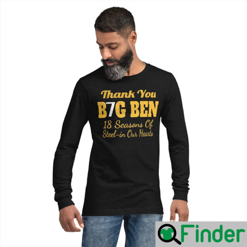 Thank You Big Ben Long Pittsburgh Steelers Sweatshirt 1