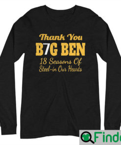 Thank You Big Ben Long Pittsburgh Steelers Sweatshirt 2