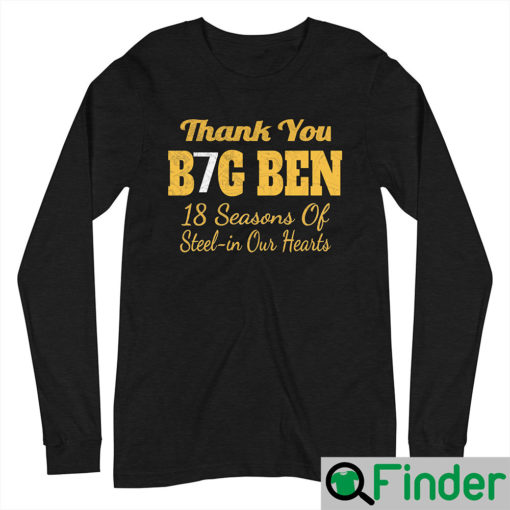 Thank You Big Ben Long Pittsburgh Steelers Sweatshirt 2