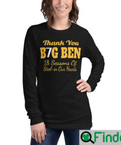 Thank You Big Ben Long Pittsburgh Steelers Sweatshirt 3