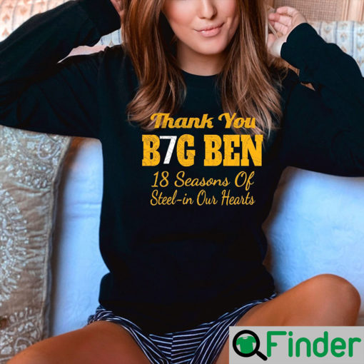 Thank You Big Ben Long Pittsburgh Steelers Sweatshirt