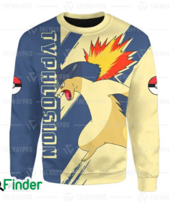 Typhlosion pokemon starter fire of Johto 3D Sweatshirt