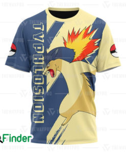 Typhlosion pokemon starter fire of Johto 3D T shirt