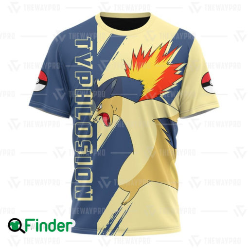 Typhlosion pokemon starter fire of Johto 3D T shirt