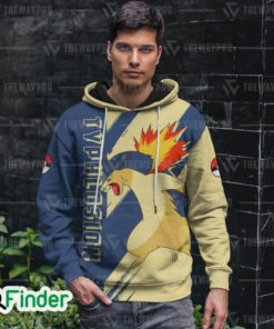 Typhlosion pokemon starter fire of Johto 3D hoodie