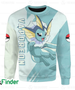 Vaporeon pokemon water type eevee evolution 3D Sweatshirt