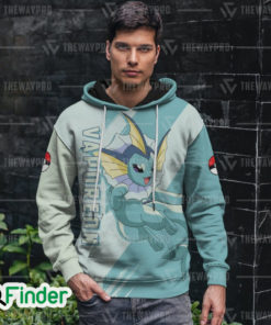 Vaporeon pokemon water type eevee evolution 3D hoodie 1