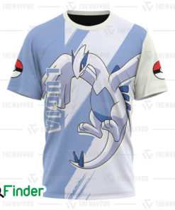 legendary pokemon Lugia guardian of the seas dual type psychic flying 3D T shirt