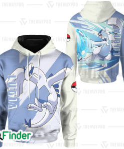 legendary pokemon Lugia guardian of the seas dual type psychic flying 3D hoodie