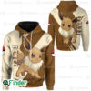 pokemon Eevee Pokemon normal type of Kanto 3D hoodie