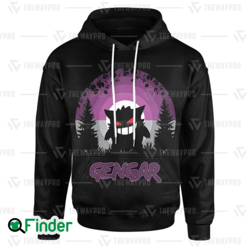 pokemon Gengar pokemon dual type ghost poison 3D hoodie 1