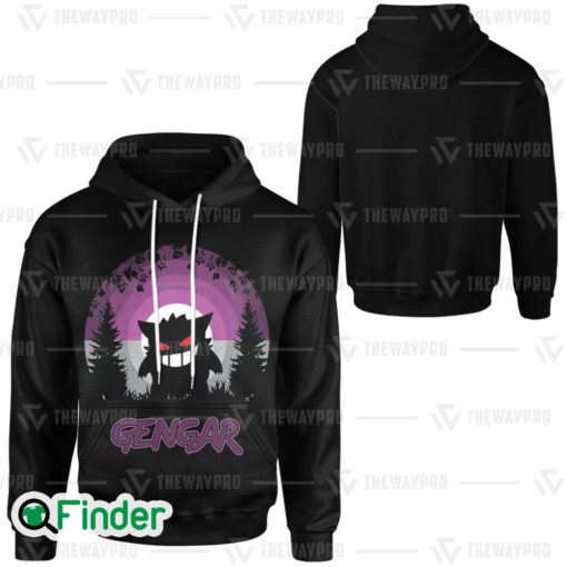 pokemon Gengar pokemon dual type ghost poison 3D hoodie