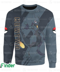 pokemon Mewtwo Psychic type Legendary Pokemon of kanto 3D Sweatshirt