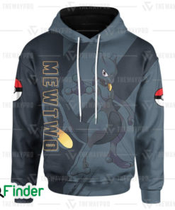 pokemon Mewtwo Psychic type Legendary Pokemon of kanto 3D hoodie 1