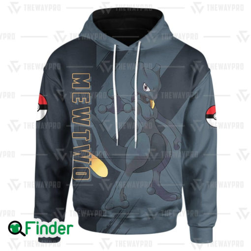 pokemon Mewtwo Psychic type Legendary Pokemon of kanto 3D hoodie 1