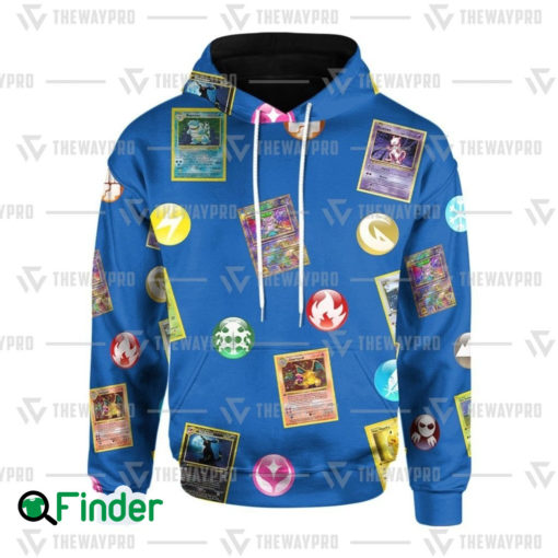 pokemon trading Cards And Elements 3d Hoodie 2