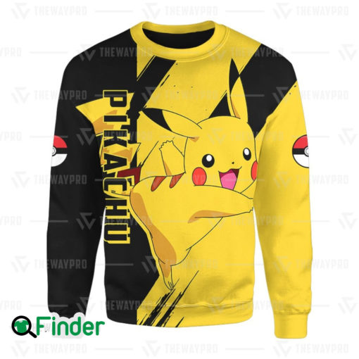 starter pokemon yellow Pikachu pokemon electric type of kanto 3D Sweatshirt