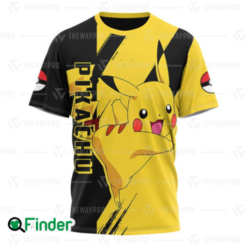 starter pokemon yellow Pikachu pokemon electric type of kanto 3D T shirt