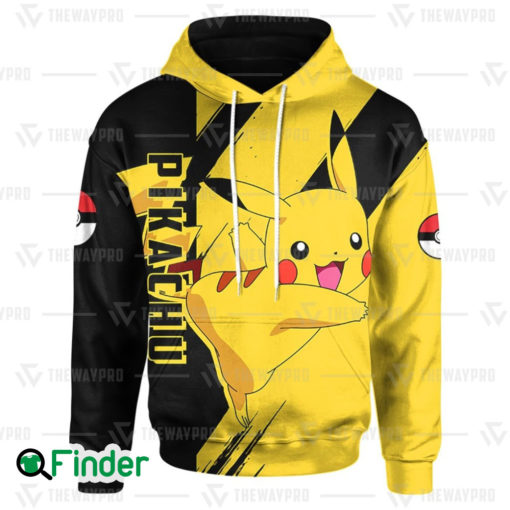 starter pokemon yellow Pikachu pokemon electric type of kanto 3D hoodie 2