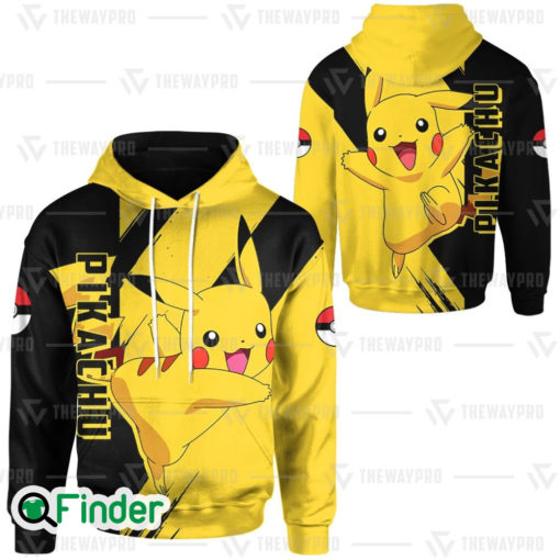 starter pokemon yellow Pikachu pokemon electric type of kanto 3D hoodie